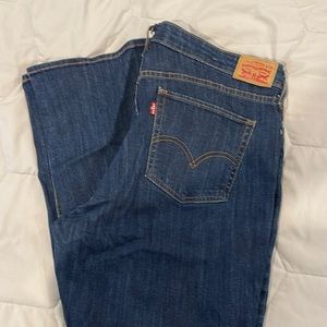 Levis dark denim 415 classic boot cut jeans 18W